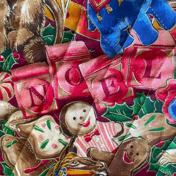 Vintage GIANT Quilted Christmas Stocking - Picture 7 of 8